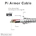 Pi Armor Micro USB Metal Spring Shield Cord, 3.0 Quick Charge Cable for Android Galaxy S7 Edge/S6/S5/S4, HTC,LG,Tablet. Pi Armor Cables Both Physically and Digitally Strong(1200MM Alloy)