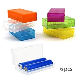 DELSEN 6 Stück Batterie Box Akkubox für 18650 18350 Batterien Schutz
