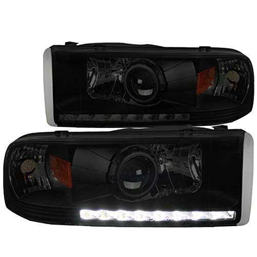 Buy SpecD Tuning Black Housing Smoke Lens Projector Headlights w/LED