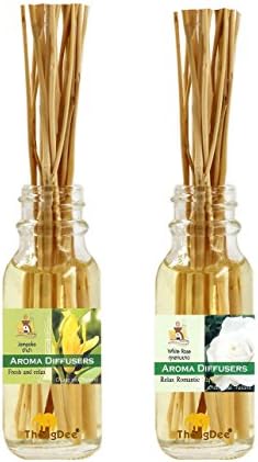 ThongDee Champaca and White Rose Reed Diffuser Oils Aromatherapy Set 30ml.
