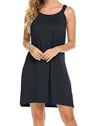 Vestido corto de verano para dama, sin mangas, plisado