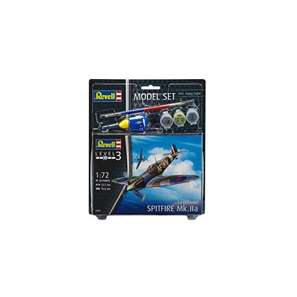 Revell Modellbausatz Flugzeug 1:72 - Spitfire Mk.IIa im Maßstab 1:72, Level 3, originalgetreue Nachbildung mit vielen… – Bild 3