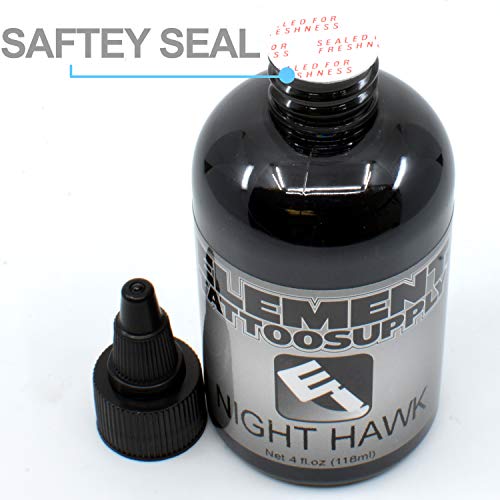 Element Tattoo Supply Dark Black Tattoo Ink Lining Shading Color Tattooing Nighthawk 1oz 2oz 8oz Bottles