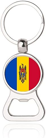 The Republic of Moldova National Flag Photo Printing Bottle Opener Keychain, Moldova National Flag Photo Dome Bottle Opener,Photo Dome Jewelry,Gift,Bottle Opener Key Chain,Promotional Items