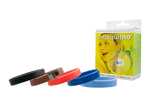 MosquitNo Citronella Bracelet Variety Pack, Classic Colors, 5 Count MosquitNo Citronella Bracelet Variety Pack, Classic Colors, 5 Count