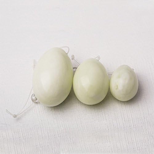The Jade Eggs 3pcs For Women Exercise Handmade Jade Egg 3Size(White)