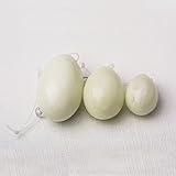 The Jade Eggs 3pcs For Women Exercise Handmade Jade Egg 3Size(White)