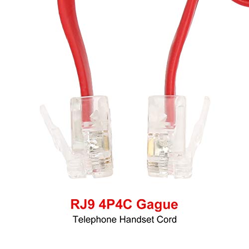 image for Telephone Phone Handset Cable Cord,Uvital Coiled Length 0.72 to 6 Feet