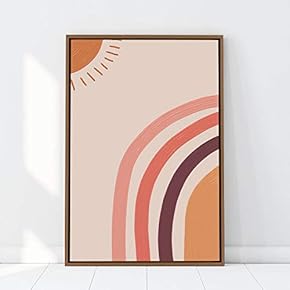 signwin Framed Canvas Wall Art Nordic Rainbow Canvas...