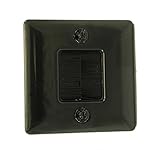 DataComm Electronics Wall Plate: 1 3/4 INCH Hole Saw Plate with Brushes, Black