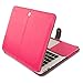 MOSISO MacBook Air 13 inch Case, Premium PU Leather Book Folio Protective Stand Cover Sleeve Compatible with MacBook Air 13 inch A1466 / A1369 (Older Version Release 2010-2017), Rose Red