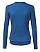 MBJ WSK781 Womens Keep It Classic Crew Neck Cardigan M Teal