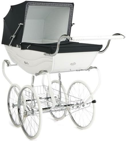 Silver Cross Balmoral Pram - White / Navy by Silver Cross