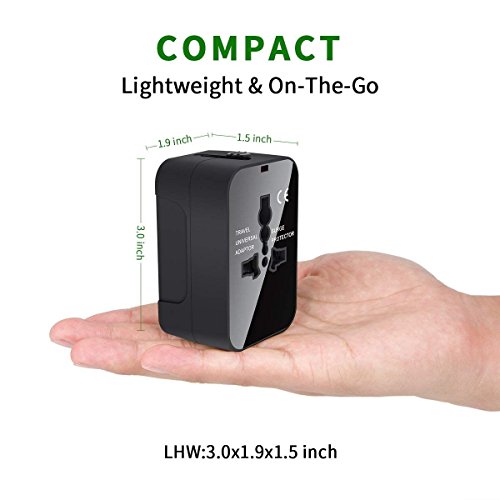 image for CovertSafe Travel Adapter, USB Wall Charger, Worldwide All in One Univ