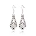 Voberry Fashion Women Big Crystal Pendant Fashion Long Paragraph Brilliant Drop Dangle Earrings (White)