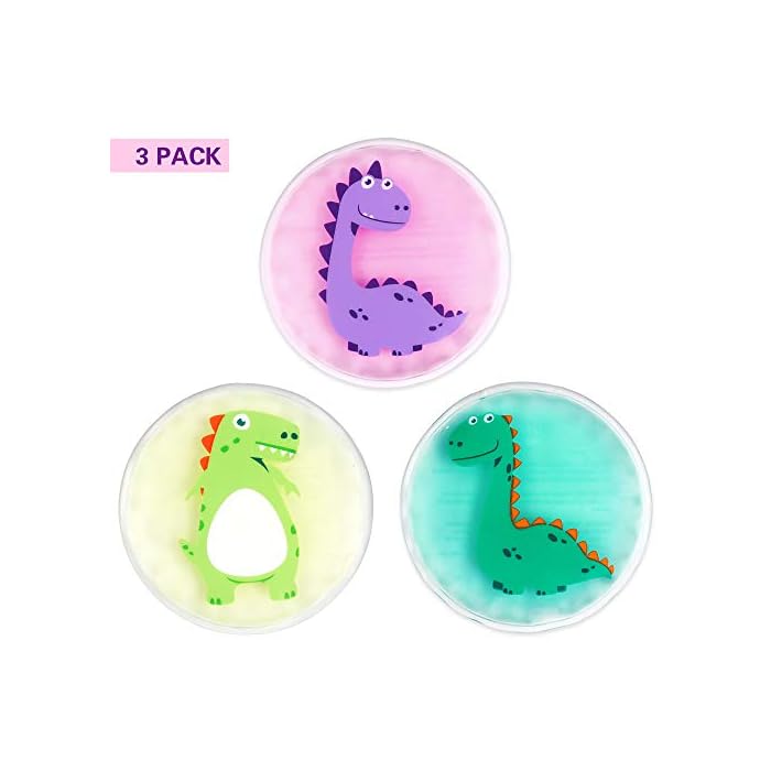 Hilph® Ice Packs for Kid's Boo Boos, 3 Pack Kid's Hot Cold Pack, Boo Boo Buddy Ice Pack for Kids Injuries for Kid's Pain Relief, Sore Joints, Fevers, Teething, Neck, Head, Arms, Legs-4.3 Inch Each
