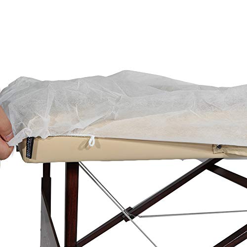 Master Massage Disposable Fitted Table Sheet Cover(Pack of 10) for
