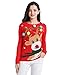v28 Ugly Christmas Sweater for Women Vintage Funny Merry Tunic Knit Sweaters