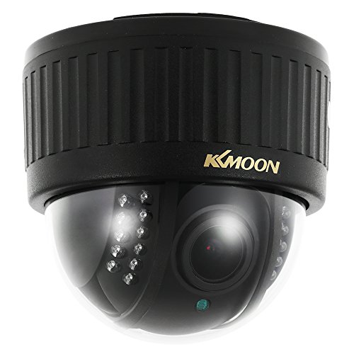 KKmoon 720P Wireless WIFI Dome PTZ HD IP Camera 2.8~12mm Auto-Focus Manual Varifocal Zoom Lens 1.0MP 1/3” CMOS 22pcs IR Lamps IR-CUT Night Vision Phone APP Control Motion Detection for Home Security