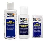 Burn Free Pain Relieving Gel 4 ounces + 2 ounces Combo Pack / 2 Pack Cools, Moisturizes, Soothes and Relieves Pain. FREE Single Use Pain Relieving Gel packet - FIRST AID FOR BURNS