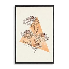 Framed Canvas Wall Art Modern Geometric Pattern Canvas Prints Home Artwork Decoration for Living Room,Bedroom - 24x36 inches