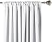 Amazon Basics Room Darkening Blackout Window Curtain with Rod Pocket and Tie Back, 52 x 63 Inches, White - Set of 2