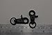.Black Lobster Clasps 0.45 Inches Internal Diameter D Swivel Trigger Clips Eye Hooks Pack of 10