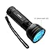 AUKEY UV Flashlight, 51 LEDs for Home & Hotel Inspection, Pet Urine & Stain Detection, Spot Counterfeit Money (Batteries Included)