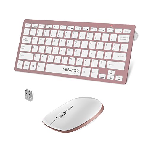 Fenifox wireless keyboard and mouse, ultra slim with wh…