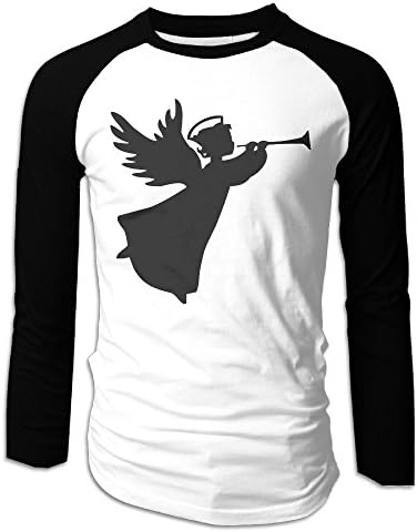 Supar Men's Angel Casual Raglan Jersey Shirt Long Sleeve Athletic Jersey S-2XL