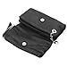 BMC Womens Midnight Black Textured PU Faux Leather Quilted Pattern Triple Compartment Zipper Tassel Fashion Clutch Handbag