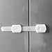 Adoric 6Pack Baby Safety Locks | Child Proof Cabinets, Drawers, Appliances, Toilet Seat, Fridge and Oven | Tools Not Required | 3M Adhesive with Adjustable Strap and Latch System (White)