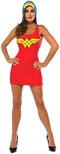 Rubie's Costume Co Women's DC Superheroes Wonder Woman Hooded Tank Dress