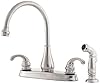 Price Pfister F0364DSS Treviso Double Handle Kitchen Faucet, Stainless Steel