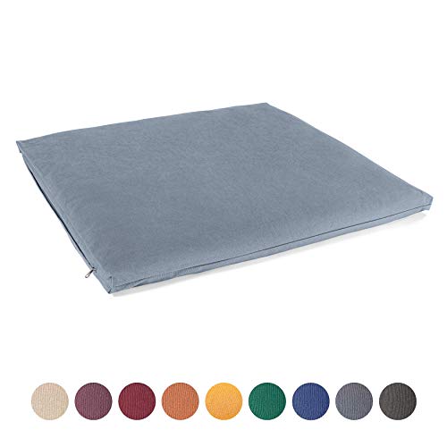Lotuscrafts Zabuton Meditation Mat Large – 100% Organic Cotton – Washable Cover – Meditation Cushion Underlayer – Zabuton Mat for Meditation – Comfortable Meditation Mattress – GOTS Certified