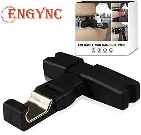 ENGYNC Car Headrest Hook for Bag Purse Cloth Grocery with Vehicle Back Seat Phone Holder - Universal