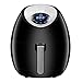SUPER DEAL 1500W Electric Air Fryer 3.7 QT with Rapid Air Technology Touch Screen 7 Cooking Presets Menu, Timer and Temperature Control