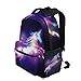 ZZKKO Rainbow Unicorn Abstract Art Boys Girls School Computer Backpacks Book Bag Travel Hiking Camping Daypack