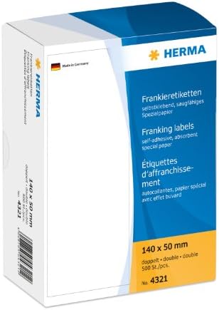 HERMA140 x 50 mm Double Franking Labels (Pack of 500)