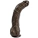 Doc Johnson Black Thunder - 11.5 Inch Curved Realistic Cock - With Removable Vac-U-Lock Suction - F-Machine Compatible Dildo - Black