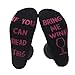 Fenta Wine Custom Socks If You can Read This Me Bring a Wine Glass Sock Soft Simple (A2B, one Size)