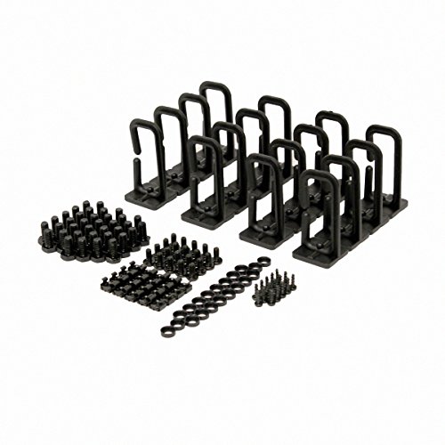 Navepoint 45U Professional 4-Post IT Open Frame Server Network Relay Rack 7 Feet Tall Black