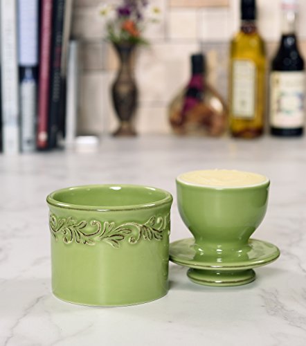 The Original Butter Bell Crock by L. Tremain, Antique Collection - Vert Green - Thumbnail 2