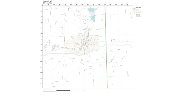 Lowell Mi Zip Code Map Amazon.com: ZIP Code Wall Map of Lowell, MI ZIP Code Map Laminated 