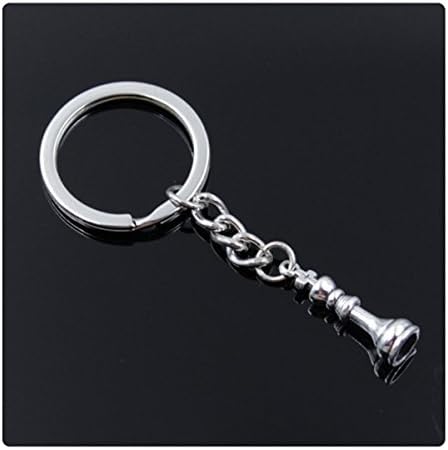 fashion men 30mm keychain DIY metal holder chain vintage chess king 278mm antique silver pendant