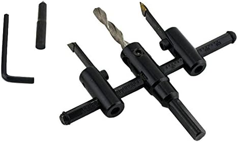 Cacys Store - Adjustable Wood Drywall Circle Hole Drill Cutter Bit Saw Use 30mm-120mm Circle Hole Saw Cutter Drill Bit set for Woodworking New