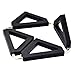 4 Piece Pot Holder SUROY Trivets Adjustable for Hot Dishes Trivet Silicone Metal Kitchen Table Dish Mats (Black-4 pieces)