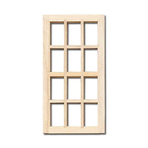 Dollhouse Miniature Standard 12-Light Window
