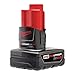 Milwaukee M12 12-Volt Redlithium XC 6.0Ah Extended Capacity Battery Pack | All Weather Performance Battery Pack for Your Hardware Power Tools | Compatible With All M12 Tools & Chargers