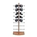 Plxixi Sunglasses Display Tabletop Soild Wood Eyewear Holder Eyeglass Collections Wooden Display Stand Rack (1 Set, Single Tower)